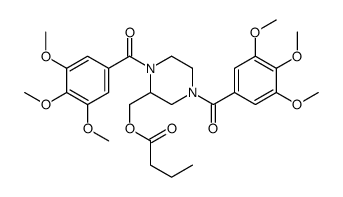 [1,4-bis(3,4,5-trimethoxybenzoyl)piperazin-2-yl]methyl butanoate结构式