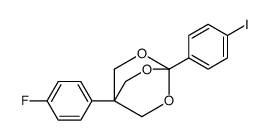 1-(4-fluorophenyl)-4-(4-iodophenyl)-3,5,8-trioxabicyclo[2.2.2]octane结构式