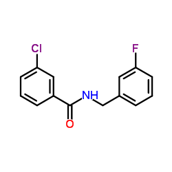3-Chloro-N-(3-fluorobenzyl)benzamide结构式