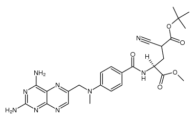 γ-tert-butyl α-methyl N-(4-amino-4-deoxy-N10-methylpteroyl)-4-cyanoglutamate结构式