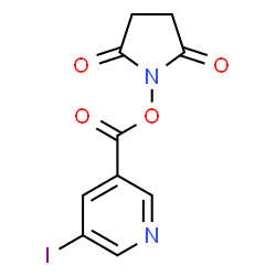 N-succinimidyl-5-iodo-3-pyridinecarboxylic acid structure