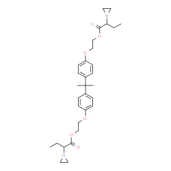 (isopropylidene)bis(p-phenyleneoxyethylene) bis(alpha-ethylaziridine-1-acetate) Structure
