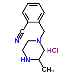 2-(3-Methyl-piperazin-1-ylmethyl)-benzonitrile hydrochloride structure