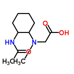 N-(2-Acetamidocyclohexyl)-N-methylglycine结构式