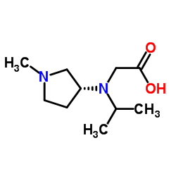 N-Isopropyl-N-[(3R)-1-methyl-3-pyrrolidinyl]glycine Structure