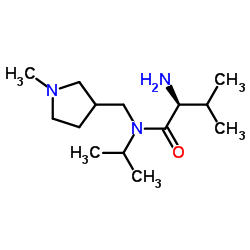 N-Isopropyl-N-[(1-methyl-3-pyrrolidinyl)methyl]-L-valinamide结构式