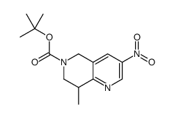 tert-butyl 8-methyl-3-nitro-7,8-dihydro-5H-1,6-naphthyridine-6-carboxylate Structure