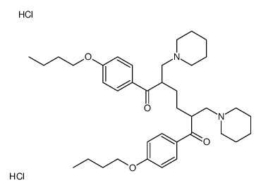 1,6-bis(4-butoxyphenyl)-2,5-bis(piperidin-1-ylmethyl)hexane-1,6-dione,dihydrochloride Structure