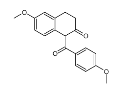 3,4-Dihydro-6-methoxy-1-(4-methoxybenzoyl)-2(1H)-naphthalenone Structure