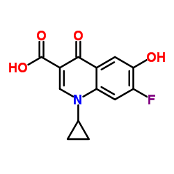 1-Cyclopropyl-7-fluoro-6-hydroxy-4-oxo-1,4-dihydro-3-quinolinecarboxylic acid Structure