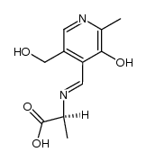 N-(3-hydroxy-5-hydroxymethyl-2-methylpyridin-4-ylmethylidene)-L-α-alanine Structure