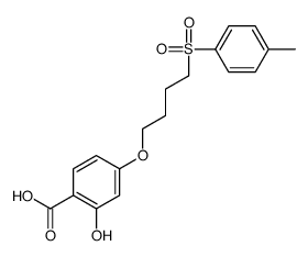 2-hydroxy-4-[4-(4-methylphenyl)sulfonylbutoxy]benzoic acid Structure