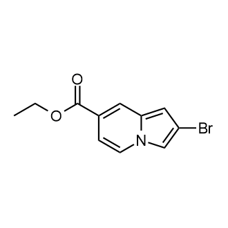 Ethyl2-bromoindolizine-7-carboxylate Structure