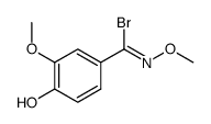 4-hydroxy-N,3-dimethoxybenzimidoyl bromide结构式