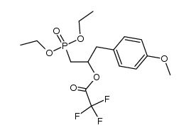 1-(diethoxyphosphoryl)-3-(4-methoxyphenyl)propan-2-yl 2,2,2-trifluoroacetate Structure