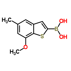 (7-Methoxy-5-methylbenzo[b]thiophen-2-yl)boronic acid structure