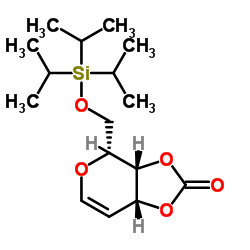 (3aR,4R,7aR)-4-[tri(propan-2-yl)silyloxymethyl]-4,7a-dihydro-3aH-[1,3]dioxolo[4,5-c]pyran-2-one结构式
