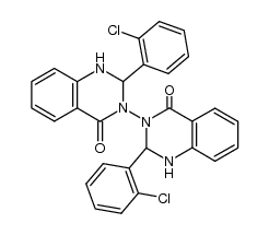 2,2'-di(2-chlorophenyl)-3,3'-bis(1,2,3,4-tetrahydroquinazoline)-4,4'-dione结构式