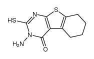 3-amino-2-mercapto-5,6,7,8-tetrahydro-3H-benzo[4,5]thieno[2,3-d]pyrimidin-4-one Structure