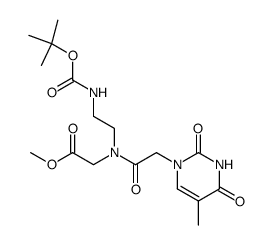 methyl N-[2-(Boc-amino)ethyl]-N-(thymin-1-ylacethyl) glycinate Structure