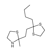 2-[2-(2-butyl-1,3-dithiolan-2-yl)ethyl]-2-methyl-1,3-thiazolidine结构式