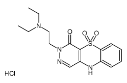 3-[2-(diethylamino)ethyl]-5,5-dioxo-10H-pyridazino[4,5-b][1,4]benzothiazin-4-one,hydrochloride结构式