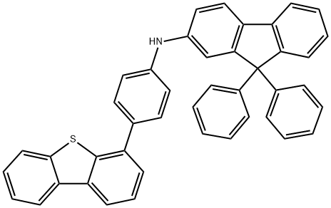 N-(4-(DIbenzo[b,d]thiophen-4-yl)phenyl)-9,9-diphenyl-9H-fluoren-2-amine Structure