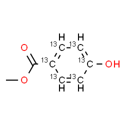 Methyl paraben-13C6 Structure