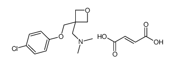 (Z)-but-2-enedioic acid,1-[3-[(4-chlorophenoxy)methyl]oxetan-3-yl]-N,N-dimethylmethanamine Structure