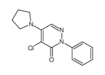 4-chloro-2-phenyl-5-(1-pyrrolidinyl)-3(2H)-pyridazinone structure