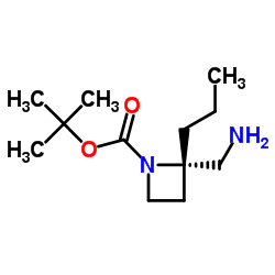 tert-butyl (2S)-2-(aminomethyl)-2-propylazetidine-1-carboxylate Structure