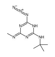 6-azido-2-N-tert-butyl-4-N-methyl-1,3,5-triazine-2,4-diamine结构式