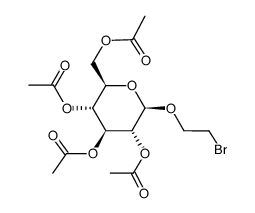 2-Bromoethyl 2,3,4,6-tetra-O-acetyl-β-D-glucopyranoside Structure