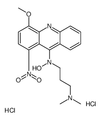 N-(3-dimethylaminopropyl)-N-(4-methoxy-1-nitro-acridin-9-yl)hydroxylam ine dihydrochloride Structure
