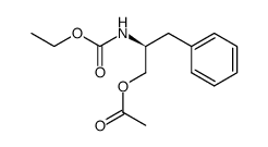 Acetic acid (S)-2-ethoxycarbonylamino-3-phenyl-propyl ester结构式