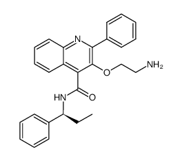 (S)-N-(α-ethylbenzyl)-3-(2-aminoethoxy)-2-phenylquinoline-4-carboxamide Structure