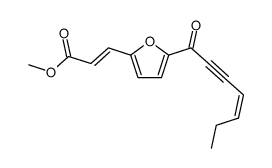 (E)-3-[5-[(Z)-1-Oxo-4-hepten-2-ynyl]furan-2-yl]propenoic acid methyl ester structure