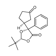 (2R,5R)-2-(t-butyl)-5-[(1S)-3-oxocyclopentyl]-5-phenyl-1,3-dioxolan-4-one结构式