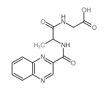 Glycine,N-[N-(2-quinoxalinylcarbonyl)-DL-alanyl]- (8CI) Structure