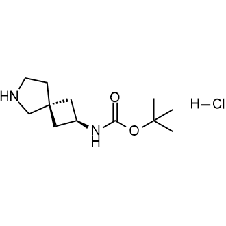 N-反式-6-氮杂螺[3.4]辛基-2-基氨基甲酸叔丁酯盐酸盐结构式