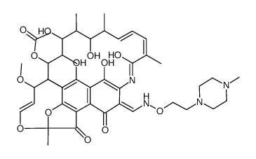 3-[[[2-(4-Methyl-1-piperazinyl)ethoxy]imino]methyl]rifamycin结构式