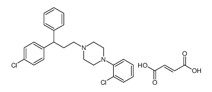 (Z)-but-2-enedioic acid,1-(2-chlorophenyl)-4-[3-(4-chlorophenyl)-3-phenylpropyl]piperazine Structure