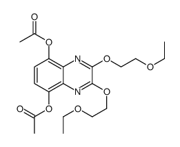 2,3-Bis(2-ethoxyethoxy)-5,8-quinoxalinediyl diacetate structure
