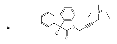 diethyl-[4-(2-hydroxy-2,2-diphenylacetyl)oxybut-2-ynyl]-methylazanium,bromide Structure