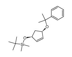 tert-butyldimethyl(((1S,4R)-4-((2-phenylpropan-2-yl)oxy)cyclopent-2-en-1-yl)oxy)silane结构式