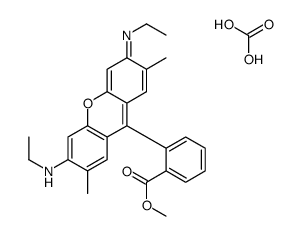3,6-bis(ethylamino)-9-[o-(methoxycarbonyl)phenyl]-2,7-dimethylxanthylium hydrogen carbonate结构式