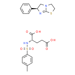 N-[(4-tolyl)sulphonyl]-L-glutamic acid, compound with 2,3,5,6-tetrahydro-6-phenylimidazo[2,1-b]thiazole (1:1)结构式