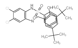 Benzenesulfonamide,N-[2-[[[3,5-bis(1,1-dimethylethyl)-2-hydroxyphenyl]methylene]amino]-4,5-dichlorophenyl]-结构式