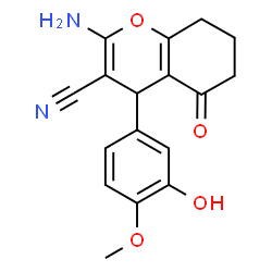 2-amino-4-(3-hydroxy-4-methoxyphenyl)-5-oxo-5,6,7,8-tetrahydro-4H-chromene-3-carbonitrile picture