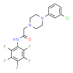 2-[4-(3-CHLOROPHENYL)PIPERAZINO]-N-(2,3,4,5,6-PENTAFLUOROPHENYL)ACETAMIDE picture